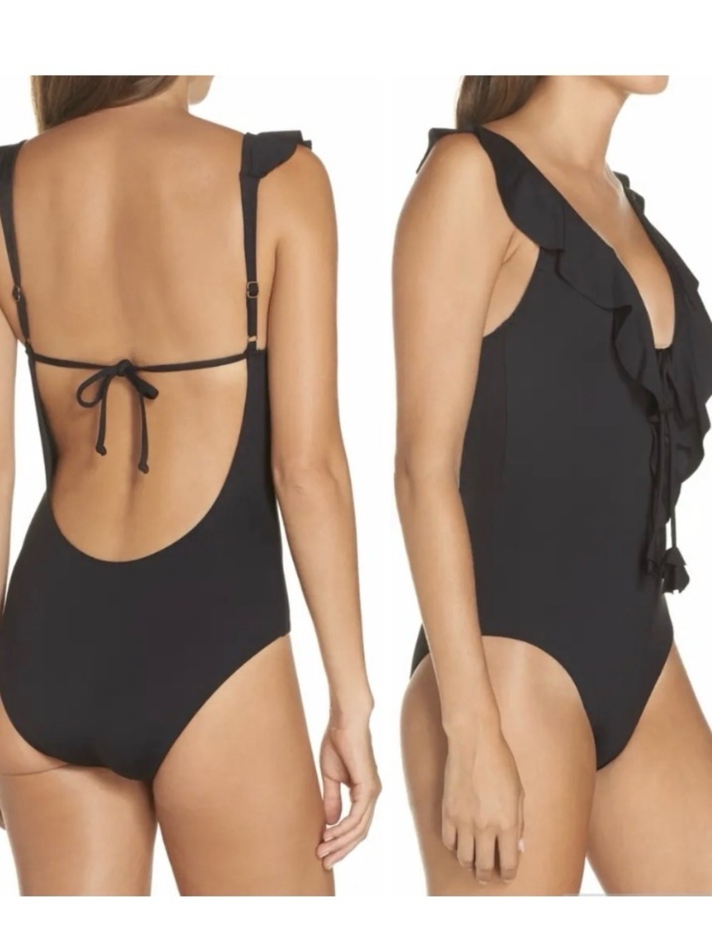 BECCA by Rebecca Virtue Socialite Ruffle One Piece Swimsuit Medium M
